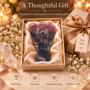Rhodonite Crystal  Angel Figurine & Statue for Love, Healing, and Balance