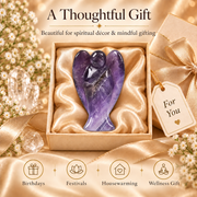 Amethyst Angel Figurine for Home Decor | GemGlow