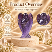 Amethyst Angel Figurine for Home Decor | GemGlow