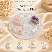 Sri Yantra Selenite Charging Plate