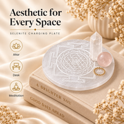 Sri Yantra Selenite Charging Plate