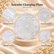 Sri Yantra Selenite Charging Plate