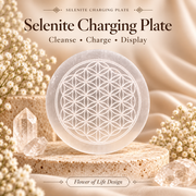 Selenite Charging Plate – Flower of Life Design