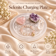 Selenite Charging Plate – Flower of Life Design