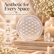 Selenite Charging Plate – Flower of Life Design