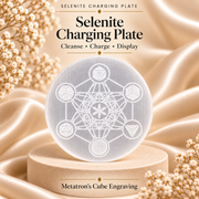 Selenite Charging Plate – Metatron’s Cube Design