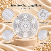 Selenite Charging Plate – Metatron’s Cube Design