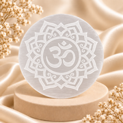 Selenite Charging Plate – Sacred Om Design