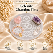 Selenite Charging Plate – Sacred Om Design