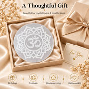 Selenite Charging Plate – Sacred Om Design