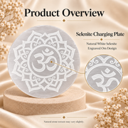 Selenite Charging Plate – Sacred Om Design
