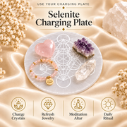 Selenite Charging Plate – Metatron’s Cube Design