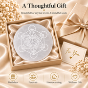 Selenite Charging Plate – Metatron’s Cube Design