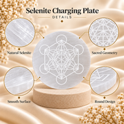 Selenite Charging Plate – Metatron’s Cube Design