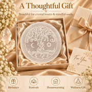 Selenite Charging Plate – Tree of Life Design