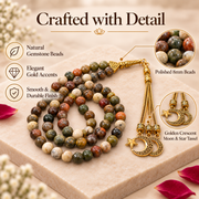Natural Gemstone Crystal Tasbeeh