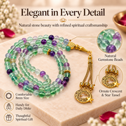 Fluorite Gemstone Crystal Tasbeeh