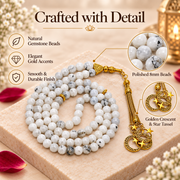 White Howlite Gemstone Crystal Tasbeeh