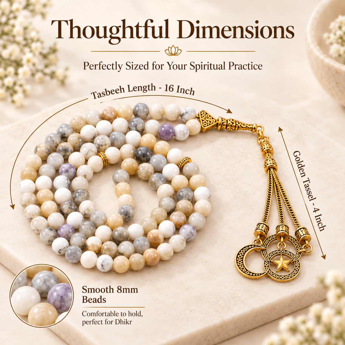 Gemstone Crystal Tasbeeh