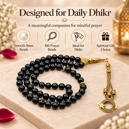 Black Gemstone Crystal Tasbeeh