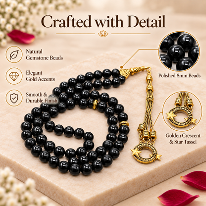 Black Gemstone Crystal Tasbeeh