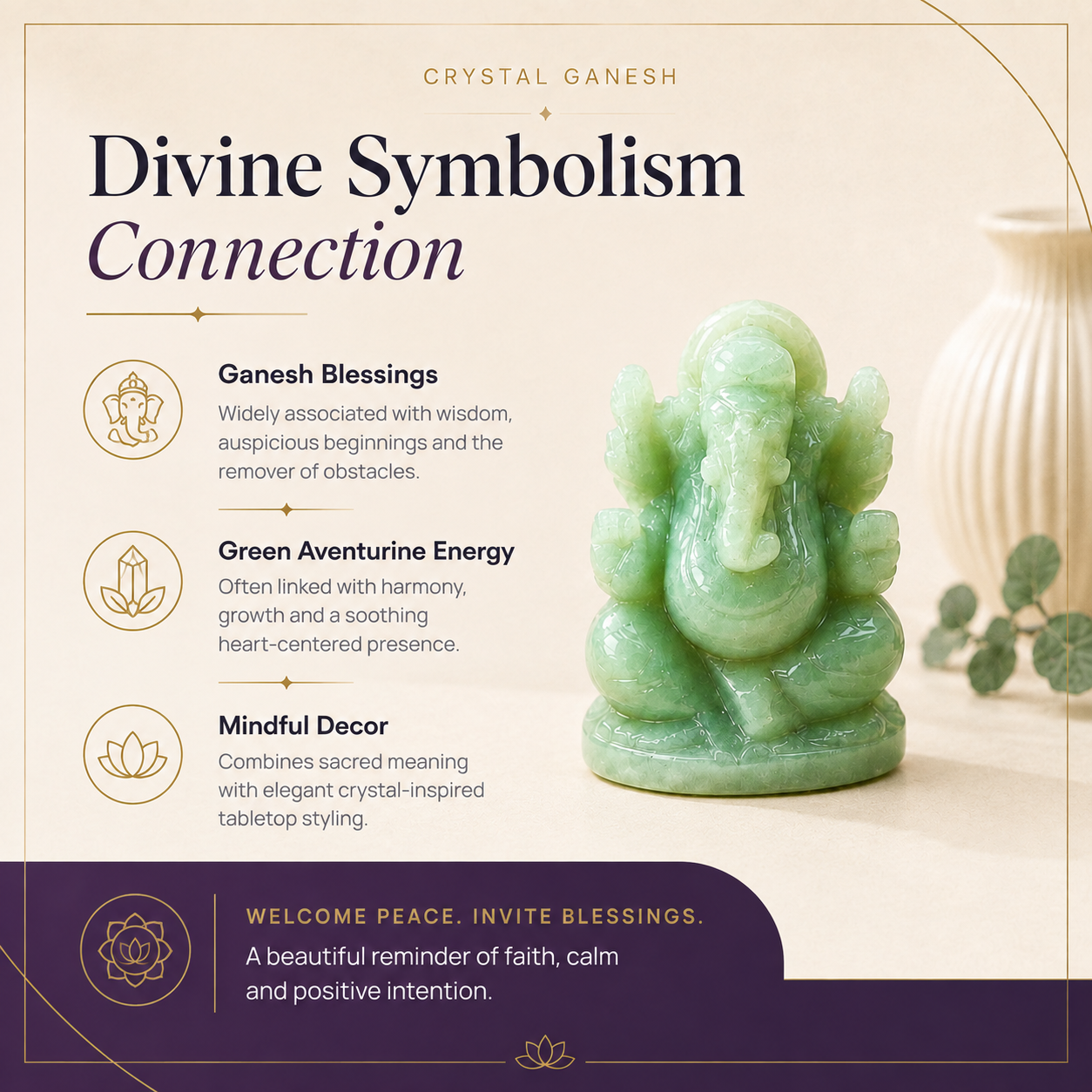 Green Aventurine Ganesh Ji