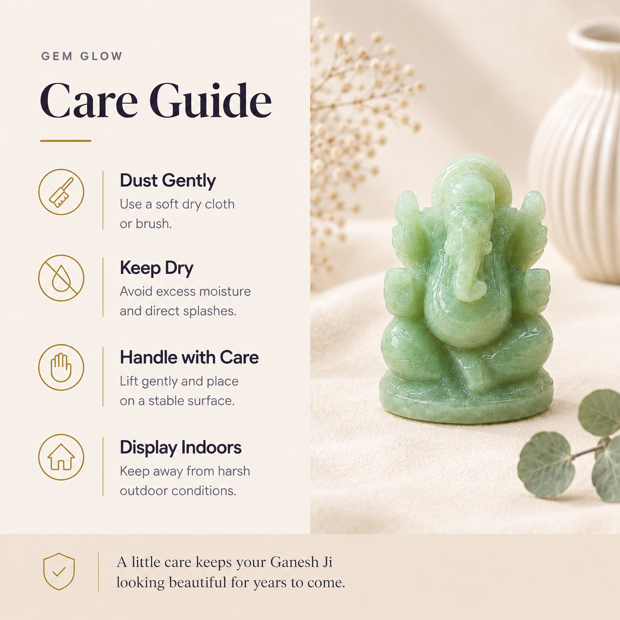 Green Aventurine Ganesh Ji