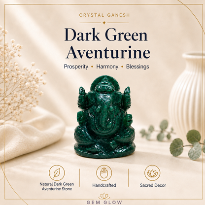 Dark Green Aventurine Ganesh Ji