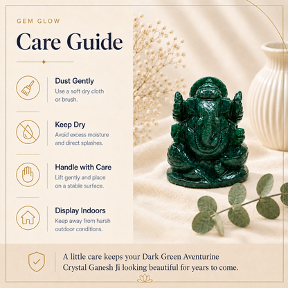 Dark Green Aventurine Ganesh Ji