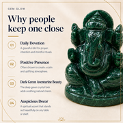 Dark Green Aventurine Ganesh Ji