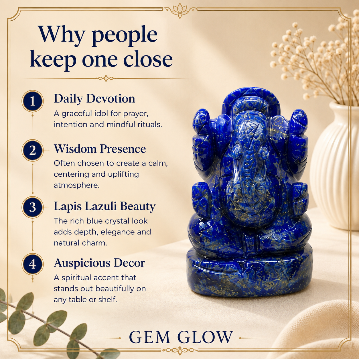 Lapis Lazuli Ganesh ji