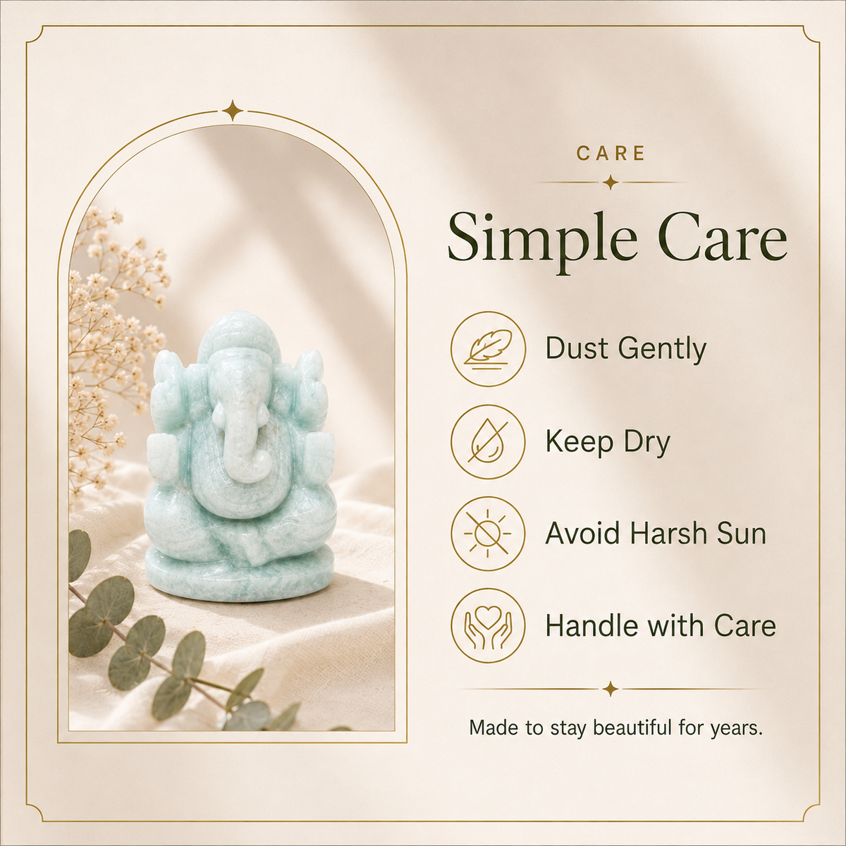 Amazonite Crystal Ganesh Ji