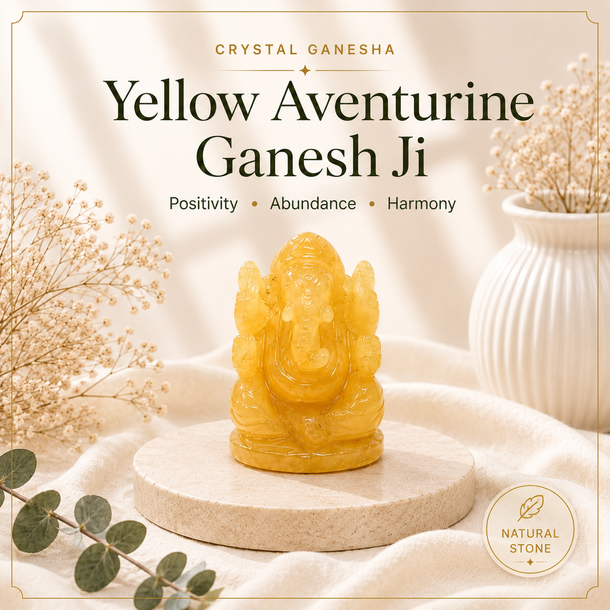 Yellow Aventurine Ganesh Ji