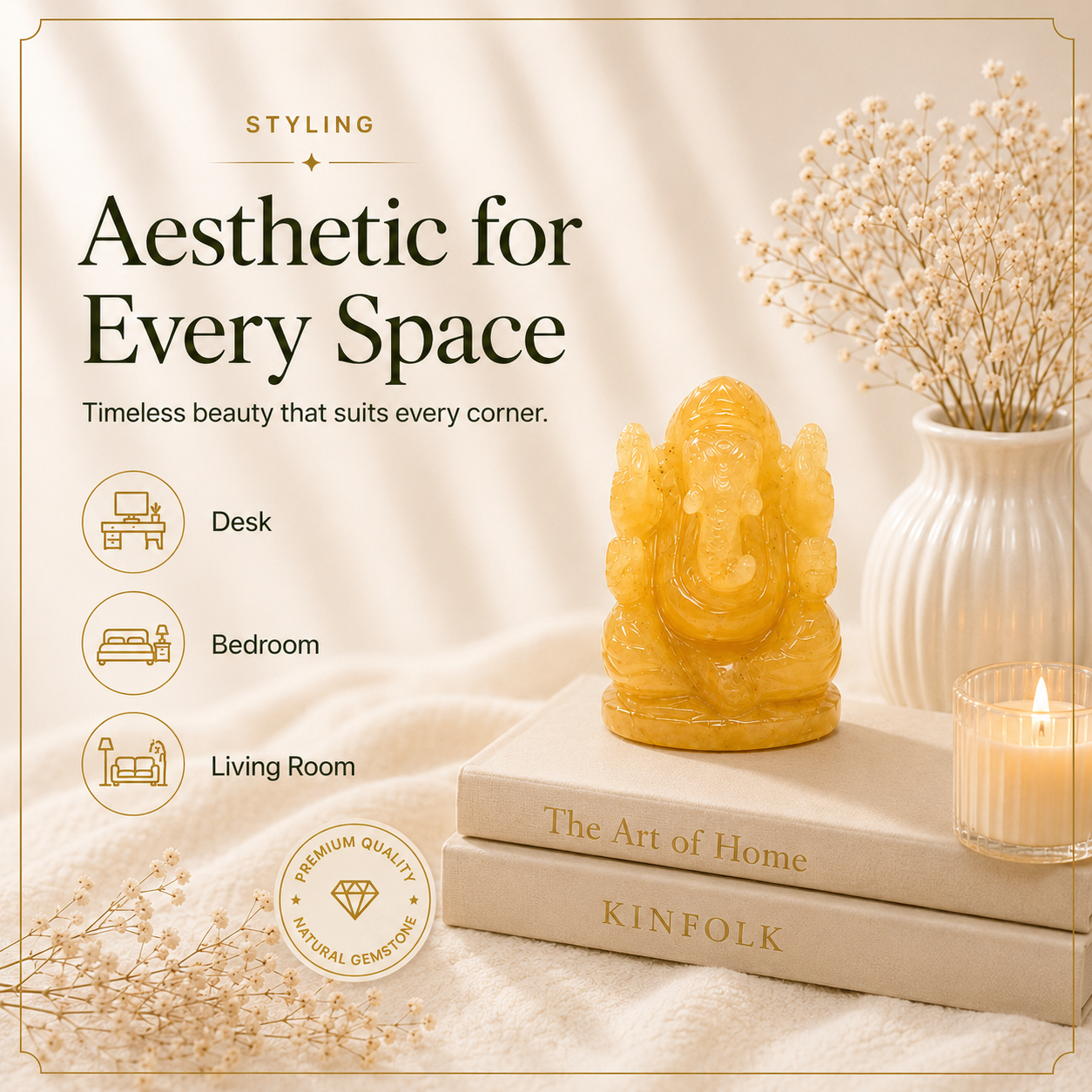 Yellow Aventurine Ganesh Ji