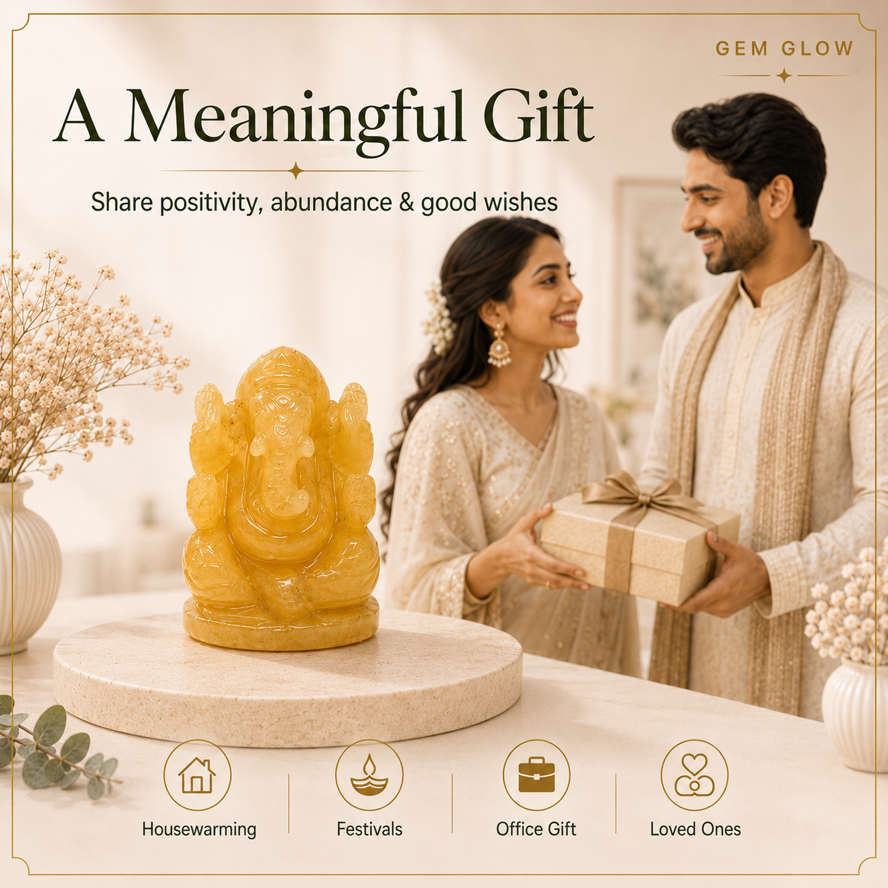 Yellow Aventurine Ganesh Ji