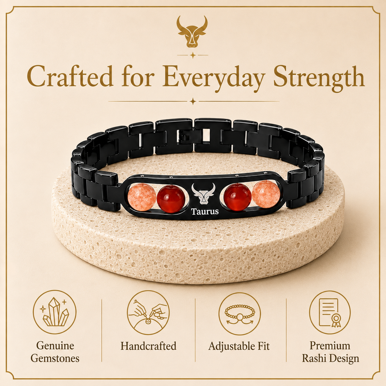 Taurus Zodiac Metal Bracelet