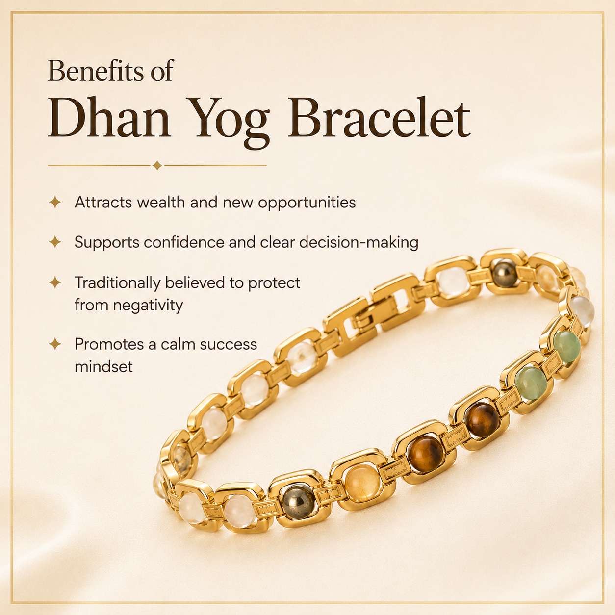Dhanyog Bracelet Golden