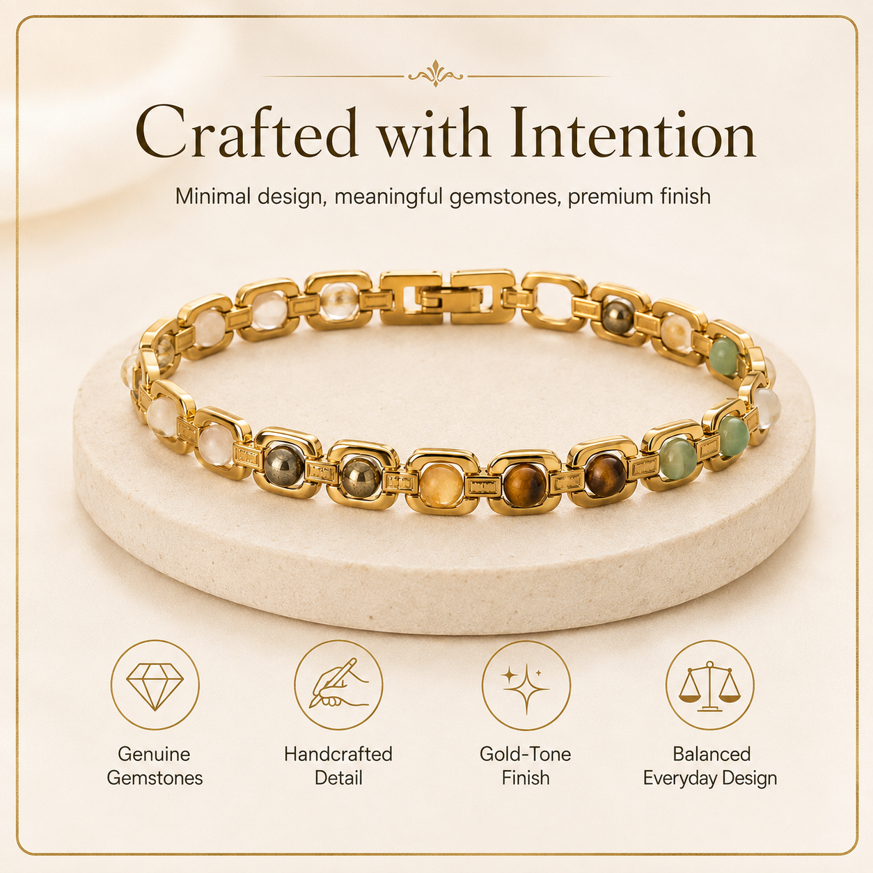 Dhanyog Bracelet Golden