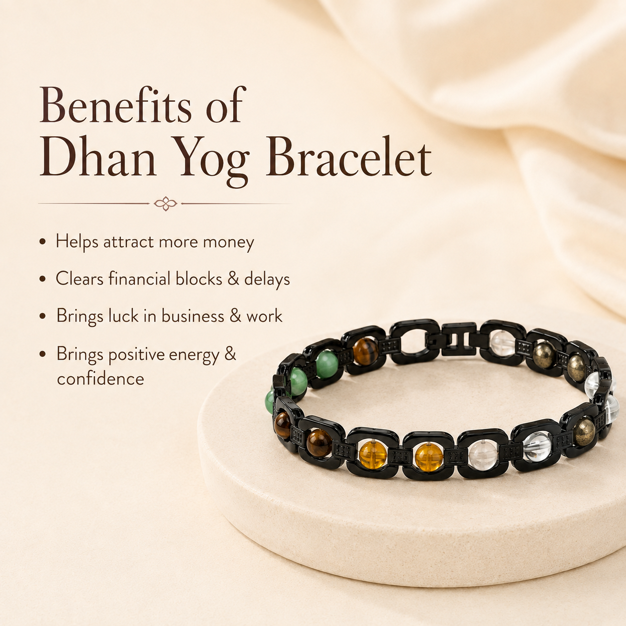 Dhanyog Bracelet Black