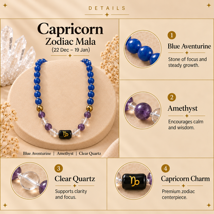 Capricorn Zodiac Mala