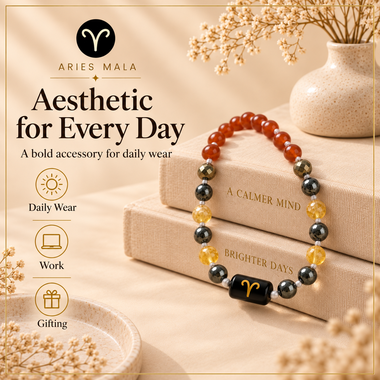 Buy Aries / Mesh Zodiac Mala