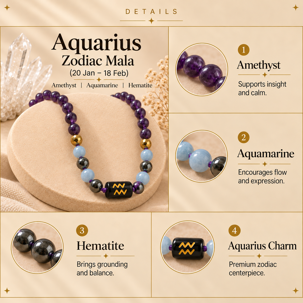 Aquarius / Kumbh Zodiac Mala
