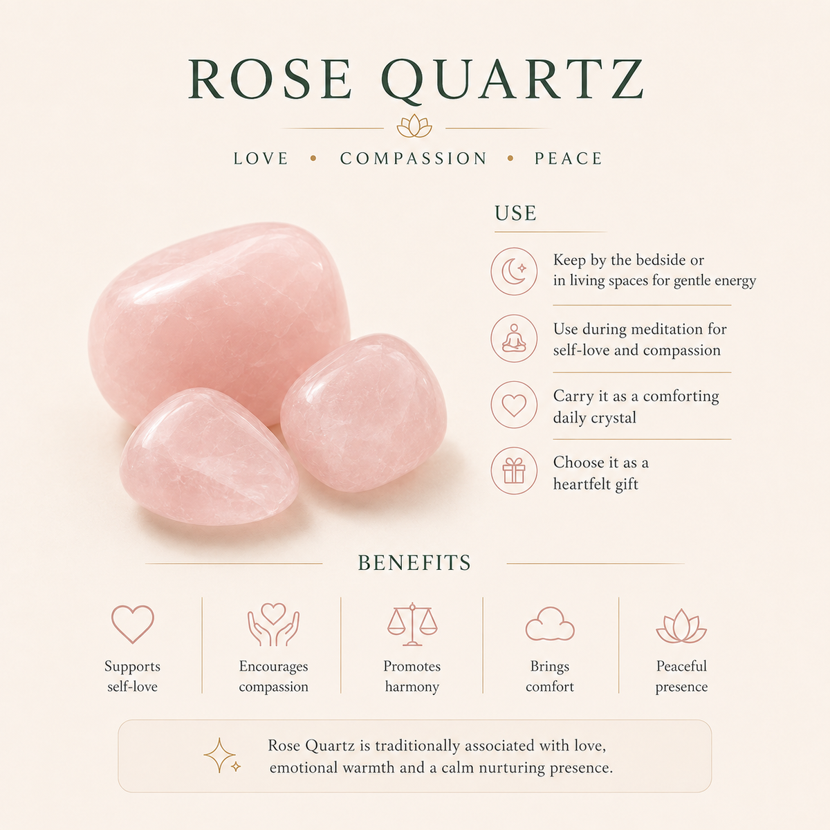 Rose Quartz Crysal Tree For your Good Luck