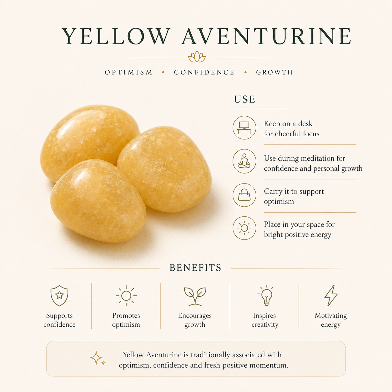 Yellow Aventurine Crystal Wooden Tree for Confidence & Abundance