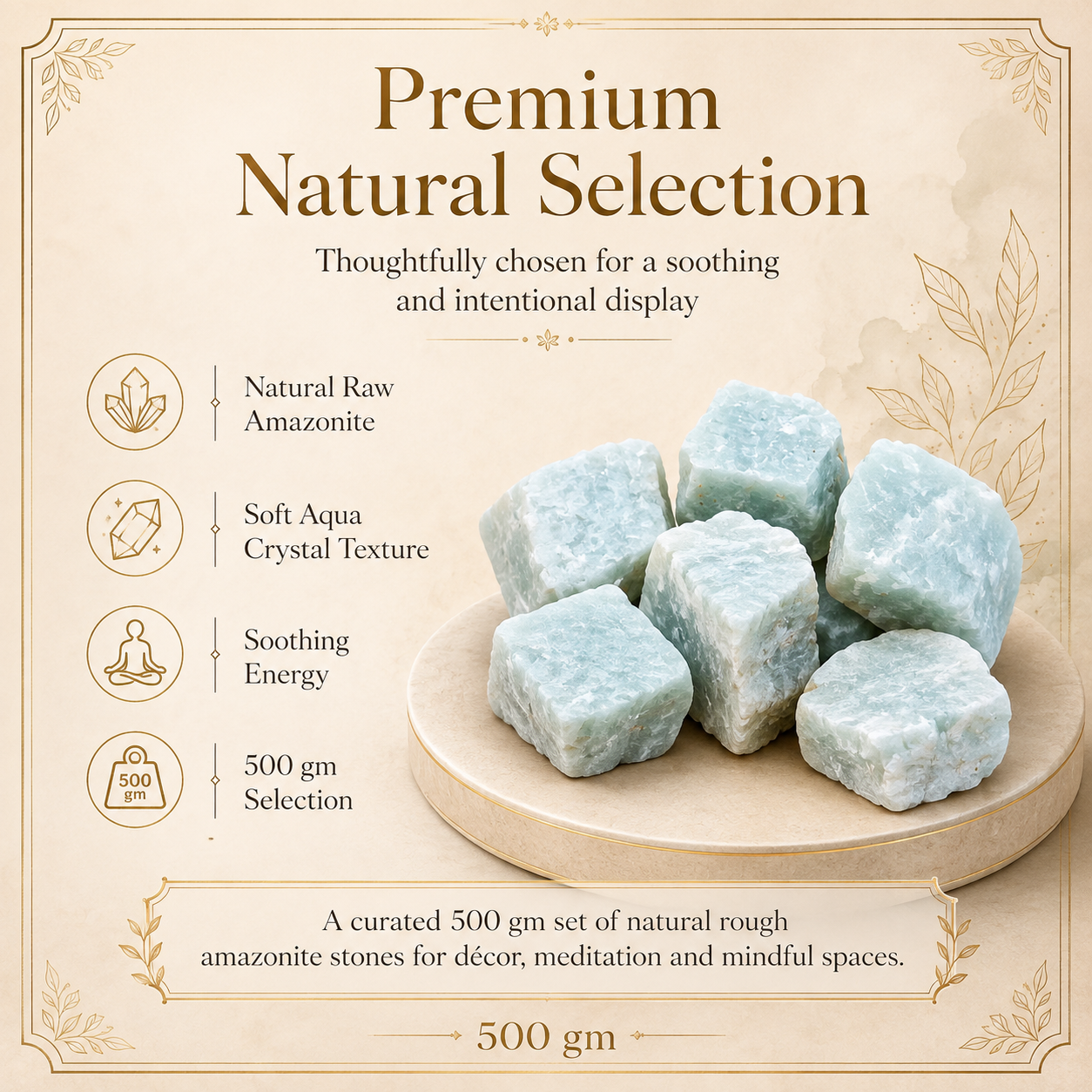 Amazonite Raw Crystals and Stones (500 Gram)