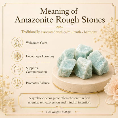 Amazonite Raw Crystals and Stones (500 Gram)