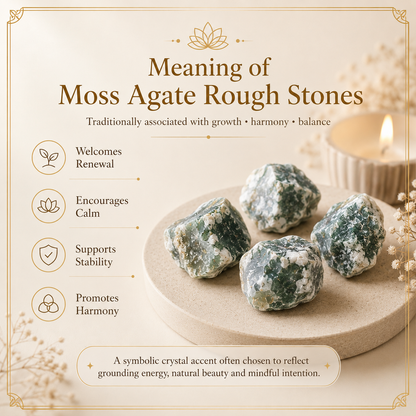 Moss Agate Raw Crystals and Stones (500 Gram)