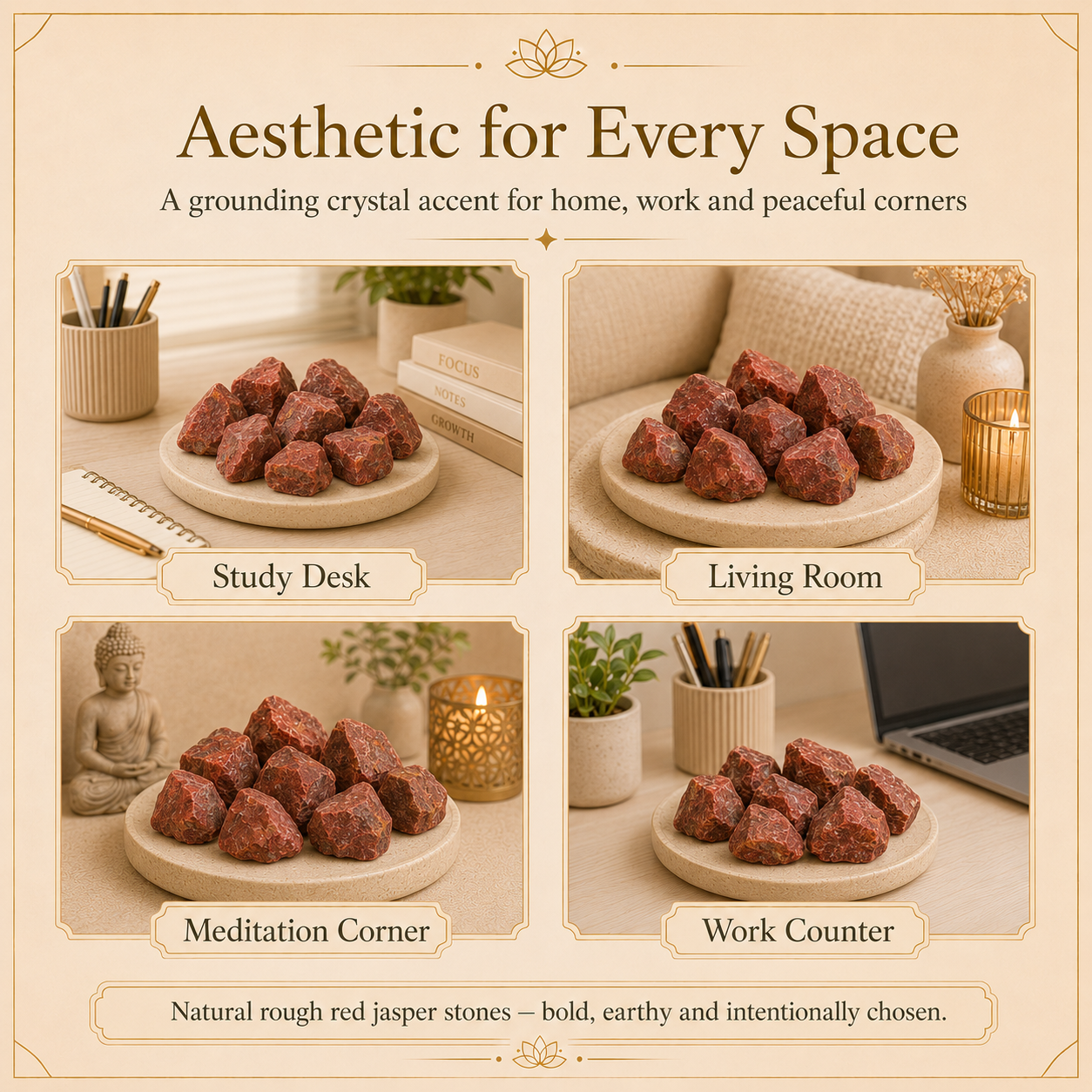 Red Jasper Raw Crystals and Stones (500 Gram)