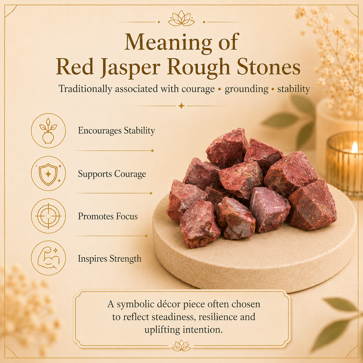 Red Jasper Raw Crystals and Stones (500 Gram)