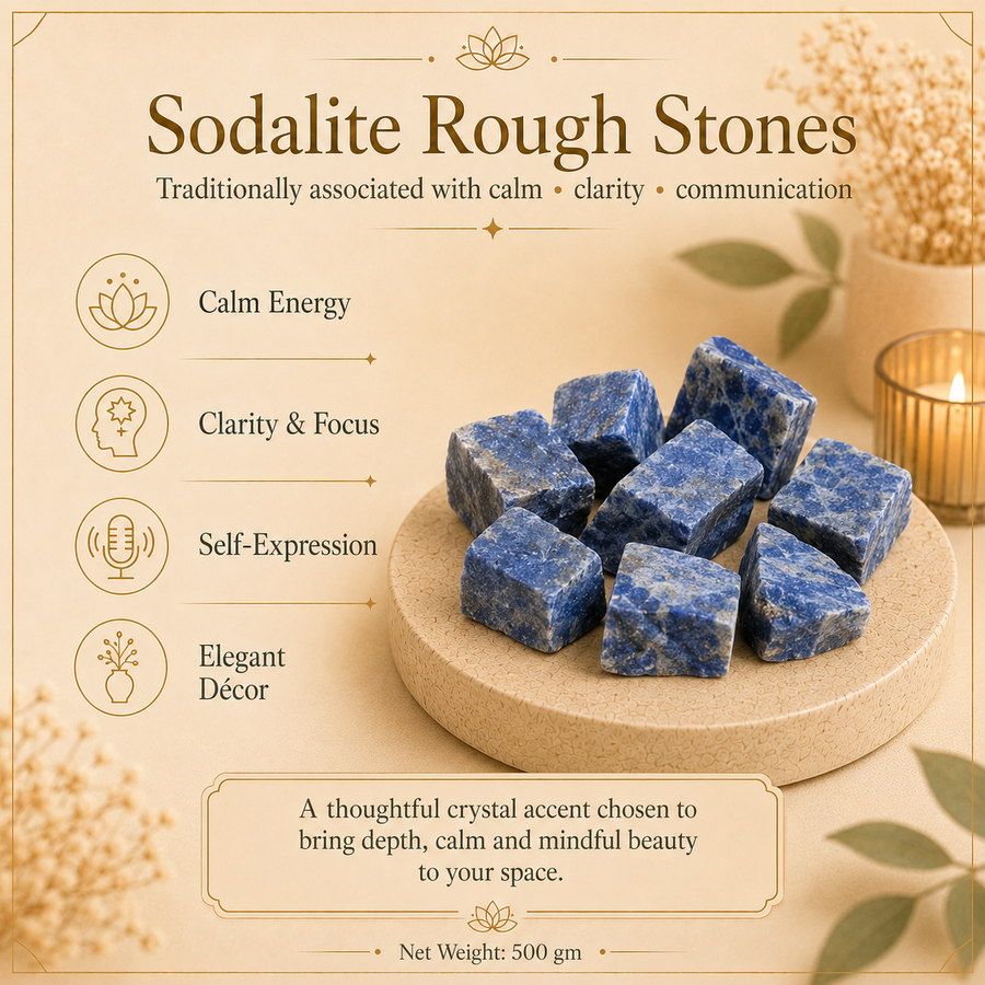 Sodalite Raw Crystals and Stones (500 Gram)